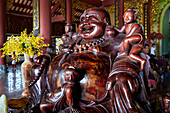 Large figure of Happy Buddha in the Linh Ung Pagoda. Da Nang, Vietnam.