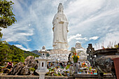 Lady Buddha, a 67 meters tall statue on the Son Tra Peninsula. Da Nang, Vietnam.