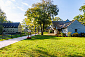 Ephrata Cloister with Visitor Center, Saron (Siste's House) and Conrad Beissel's House in Ephrata in the Pennsylvania Dutch Country, Lancaster County, Pennsylvania, USA