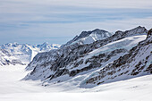  Kranzberg and Aletsch Glacier, Alps, Wengen, Grindelwald, Canton of Bern, Bern, Valais, Switzerland, Europe 