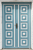  front door old turquoise and white 