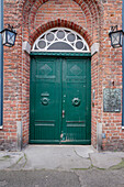  Entrance to a historic brick house 