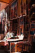  Oriental pictures and prints in the historic Medina in Marrakech, Morocco. 