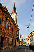 Kirche, Mitropoliei Straße, Altstadt, Sibiu, Siebenbürgen, Rumänien, Osteuropa