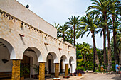 Eingang Park Huerto de Cura, im Palmenhain 'Palmeral', Elche, Costa Blanca, Provinz Alicante, Autonome Region Valencia, Spanien