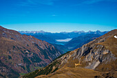  View from the Grossglocknerstraße, to Zell am See and Steinernes Meer, Salzburg, Austria 