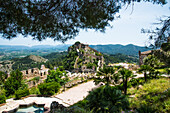 Castillo de Xàtiva (spanisch Játiva), Burg der Mauren und der Borghias, in Xativa, Provinz Valencia, Spanien