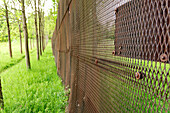  Border fence of the former GDR at the tree cross near Ifta between Hesse and Thuringia, Germany   