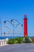  Views of Cacilhas , here the lighthouse, is a town and a former municipality in the district of Almada on the southern bank of the Tagus, opposite the Portuguese capital Lisbon. 