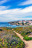  View of Azenhas do Mar is a coastal town in the municipality of Sintra, Portugal. It is part of the civil parish of Colares.  