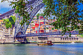  View of Porto here the district Cais da Ribeira, Portugal 