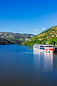  Berth of a river cruise ship on the Douro, near the city of Pinhao, Portugal 