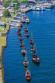  View from the Ponte Dom Luís I bridge on Porto, Portugal 