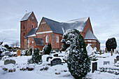 St. Laurentii-Kirche in Süderende, Insel Föhr, Nordfriesland, Schleswig-Holstein, Deutschland