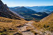  Hiking in the area of the Geisler Group, Puez-Geisler, Lungiarü, Dolomites, Italy, Europe 