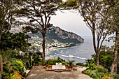  View from Villa Lysis to Marina Grande Capri, Gulf of Naples, Italy 