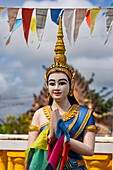 Figur im Tempel Wat Kampong Tralach Loeu, Kampong Tralach, Bezirk Kampong Chhnang, Kambodscha, Asien