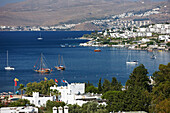 Scenic view of Bodrum city in Mugla Province, Turkey.