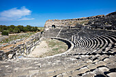 The Theatre in Miletus, an ancient Greek then Roman city of western Anatolia. Aydin Province, Turkey.