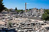 The ruins of the Temple of Apollo at Didyma. Didim, Aydin Province, Turkey.