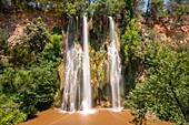  Sillans-La-Cascade waterfall, Bresque river, tuff, Provence-Alpes-Côte d&#39;Azur region\n 