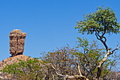  The rock Fingerklippe Vingerklip, Khorixas, Kunene, Damaraland, Namibia, Africa 