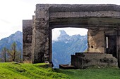  World War II bunker on the Vrisic Pass, Triglav National Park, Julian Alps, Slovenia 