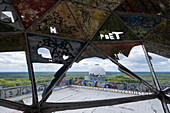  View of the radar dome of the former listening station on Teufelsberg, Grunewald; Berlin; Germany; Europe 