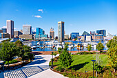  Inner Harbor and Rash Field Park in Baltimore, Maryland, USA 