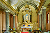 Marienstatue der Schwarzen Madonna der Klosterkirche Santuario Graglia, Madonna di Loreto, Biella, Alpi Biellesi, Walliser Alpen, Piemont, Italien