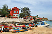 beach near the pier, Ile de Goree (Goree Island), Dakar,Senegal, West Africa