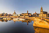  Frauenkirche, Ständehaus, Dresden Court Church, Elbe, Theaterplatz, Dresden, Saxony, Germany 