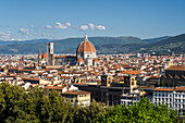  View from Piazzale Michelangelo to the Cathedral of Florence, Tuscany, Italy 