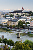  Stift Nonnberg, Salzach, Tennengebirge, Salzburg, Austria 