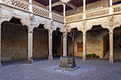 Kreuzgang im Haus der Muscheln 'Casa de las Conchas',  Salamanca, Kastilien und León, Spanien