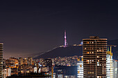 Downtown of Tbilisi in the winter night