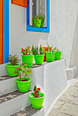 Traditional house entrance, Mandraki, Nisyros Island, Dodecanese Islands, Greece