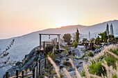 Alila Jabal Akhdar hotel, nestled 2000 metres above sea level,  surrounded by Al Hajar Mountains, Sultanate of Oman, Arabian Peninsula, Middle East