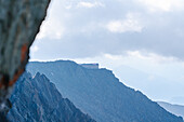  Austria, East Tyrol, Kals, Großglockner, view from the Stüdlgrat to Adlersruhe (shelter) 