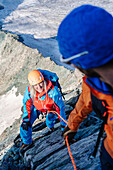 Österreich, Osttirol, Kals, Großglockner, Klettern am Stüdlgrat