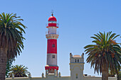 Leuchtturm und State House, Swakopmund, Erongo, Namibia, Afrika