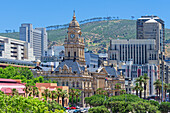 Stadtansicht mit City Hall, edwardianisches Gebäude, Rathaus, Kapstadt, Südafrika, Afrika