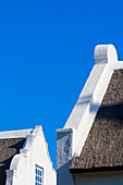  Thatched roof and gables, Cape Dutch architecture, Stellenbosch, South Africa, Africa 