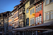 Historische Gebäude am Domplatz, Erfurt, Landeshauptstadt, Freistaat Thüringen, Deutschland, Europa