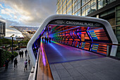 Lichttunnel, Crossrail Place, London, Canary Wharf, England, Vereinigtes Königreich, UK, Europa