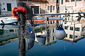 Blick auf den Vena Kanal von Chioggia, Lagune von Venedig, Veneto, Italien, Europa