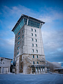  The Brocken Hotel on the Brocken summit, Brocken, Harz, National Park, Schierke, Wernigerode, winter, frost, ice, Harz district, Saxony-Anhalt, East Germany, North Germany, Central Germany, Germany, Europe  