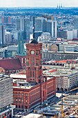 Rotes Rathaus Red City Hall, Alexanderplatz, Berlin, Germany.