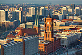 Rotes Rathaus Red City Hall, Alexanderplatz, Berlin, Germany.