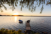  Boats on the inland water in Neustadt in Holstein, Schleswig-Holstein, Germany 